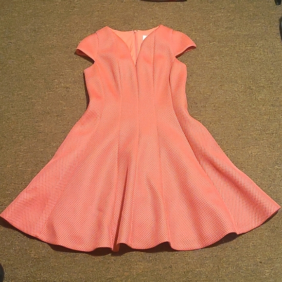 Julia Jordan Pink A Line Skater Dress Cap Sleeve Size 8 - Picture 1 of 4